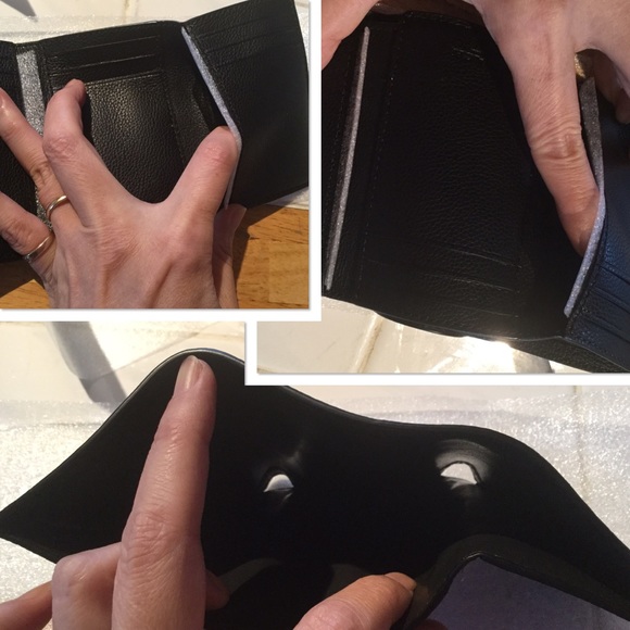 Authentic Coach men’s black trifold leather wallet - Picture 3 of 4